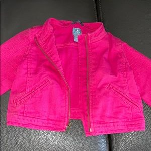 Hot pink baby GAP jean jacket